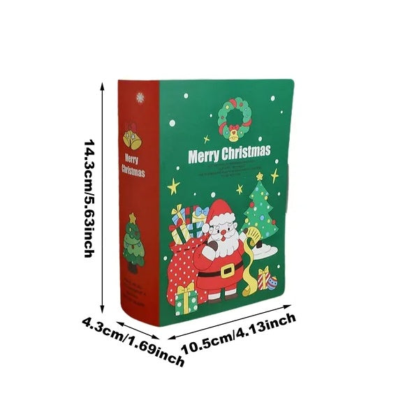 10 Pcs Christmas Candy Boxes Merry Christmas Santa Claus Xmas Tree Storybook Box Cookie Goodie Paper Treat Box For Christmas Gift Wrapping Holiday Party Supplies