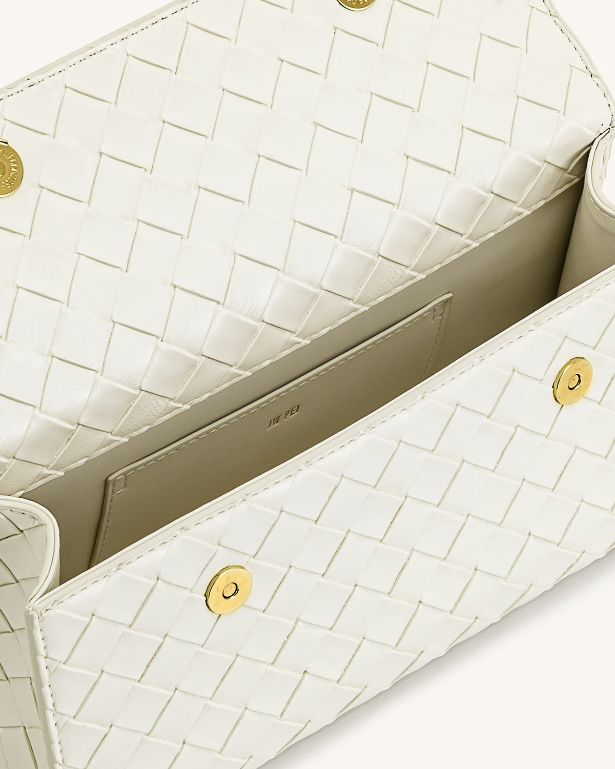 Keyla Weave Texture Top Handle Bag - White mysite