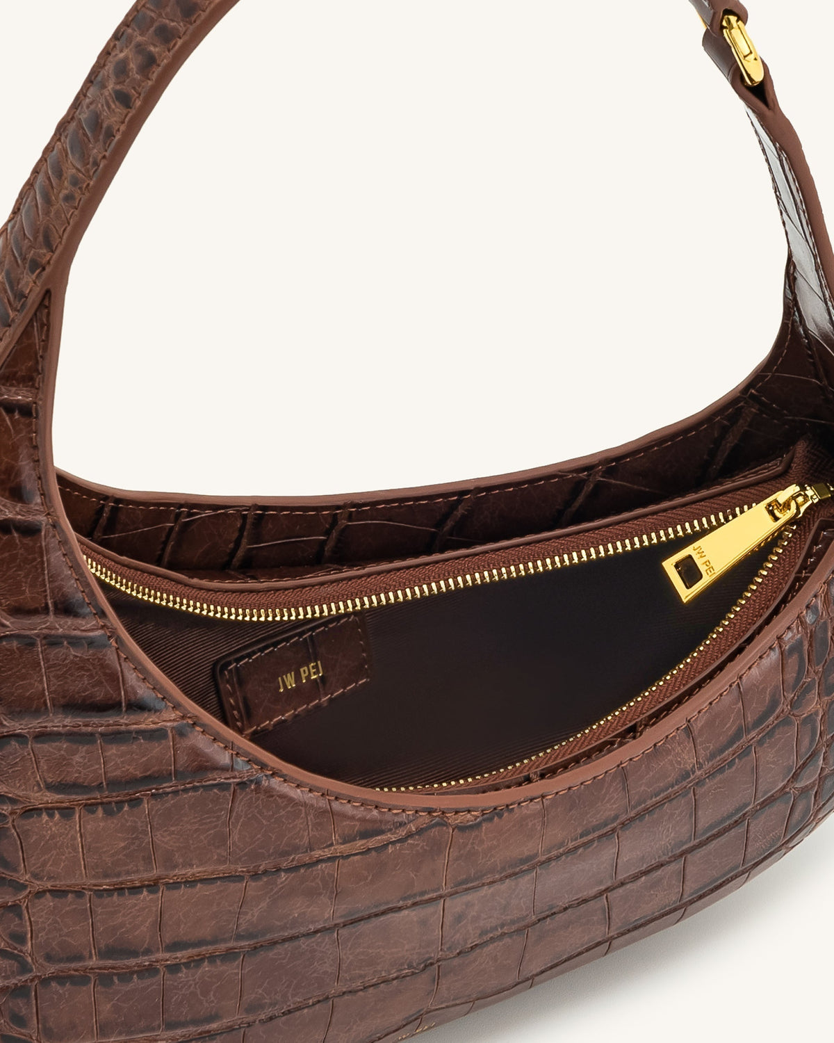 Harlee Shoulder Bag - Brown Croc mysite