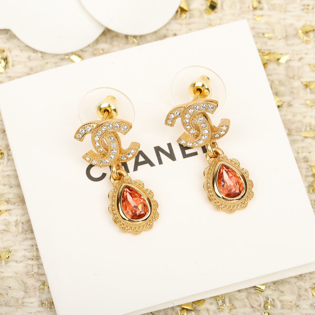 DOUBLE C DIAMONDS TEARDROP EARRINGS mysite