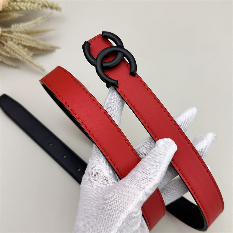 CC Women's Leather Belt (Red) mysite