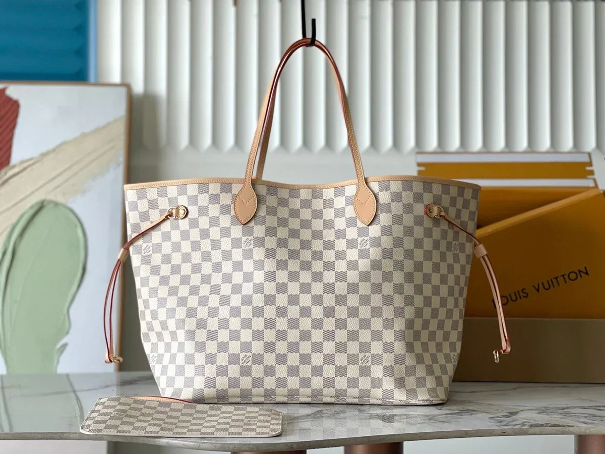 LV Neverfull MM Inside Out Tote White mysite