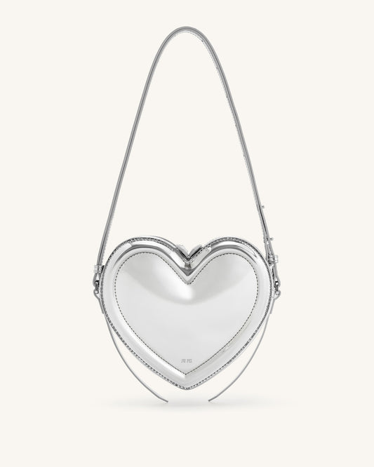Arlene Heart Shaped Bag - Sliver mysite