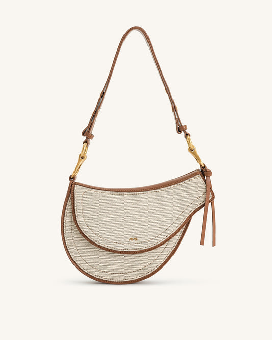 Ashlie Crossbody Bag - Brown Canvas mysite