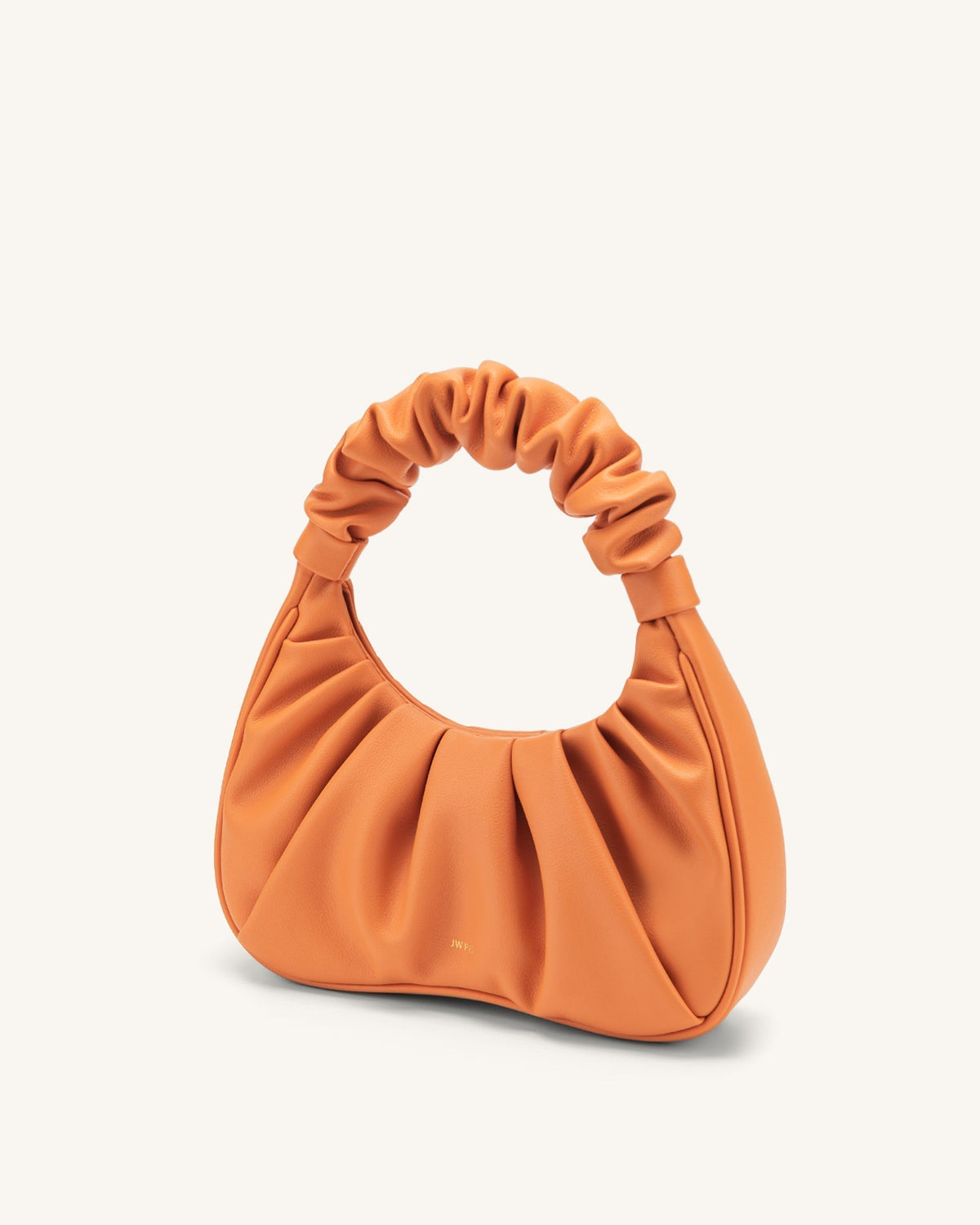 Gabbi Ruched Hobo Handbag - Orange mysite