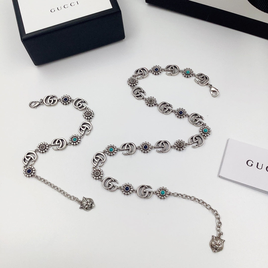 Good Daisy Design Earrings & Bracelet & Necklace 5 Set mysite