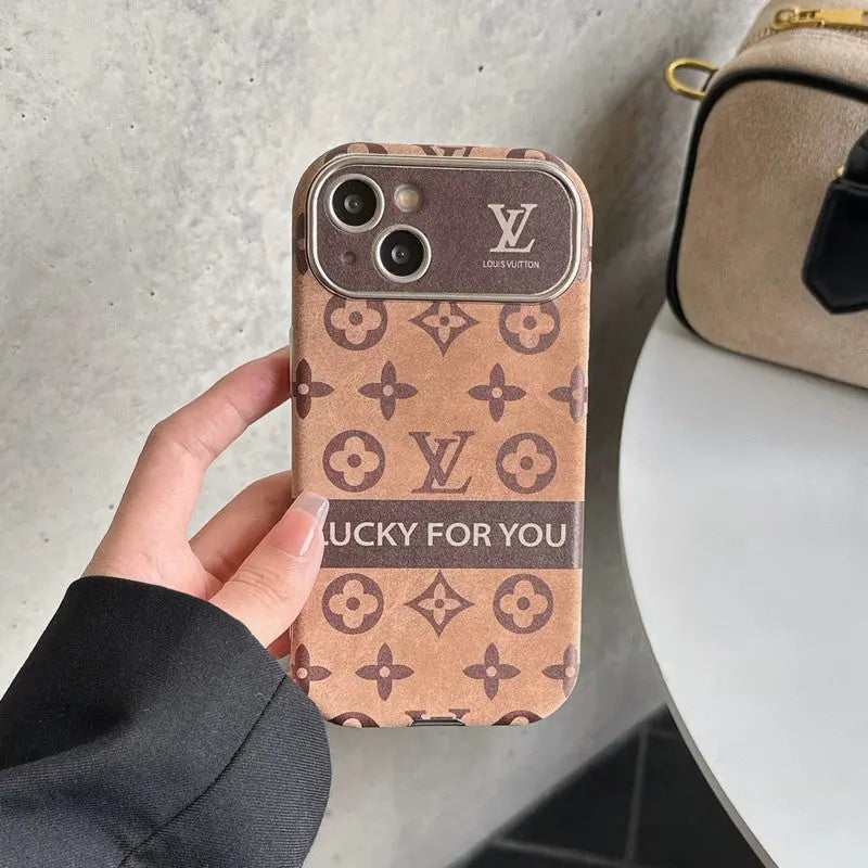 Luxury Brown & Black Classic Leather iPhone Case-s2 mysite