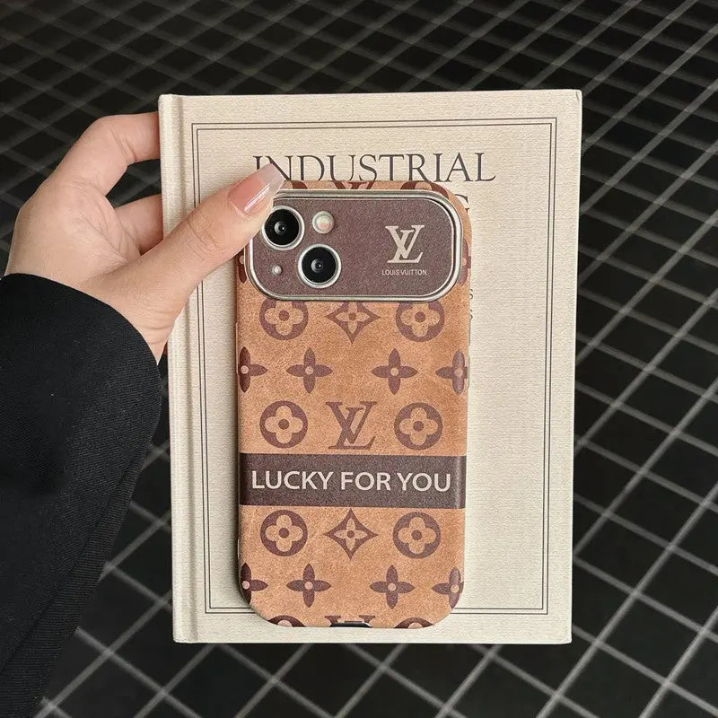 Luxury Brown & Black Classic Leather iPhone Case-s2 mysite