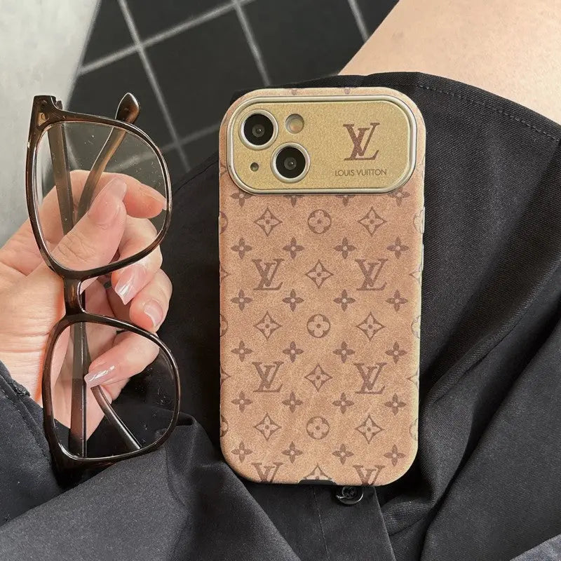 Luxury Brown & Black Classic Leather iPhone Case-s2 mysite