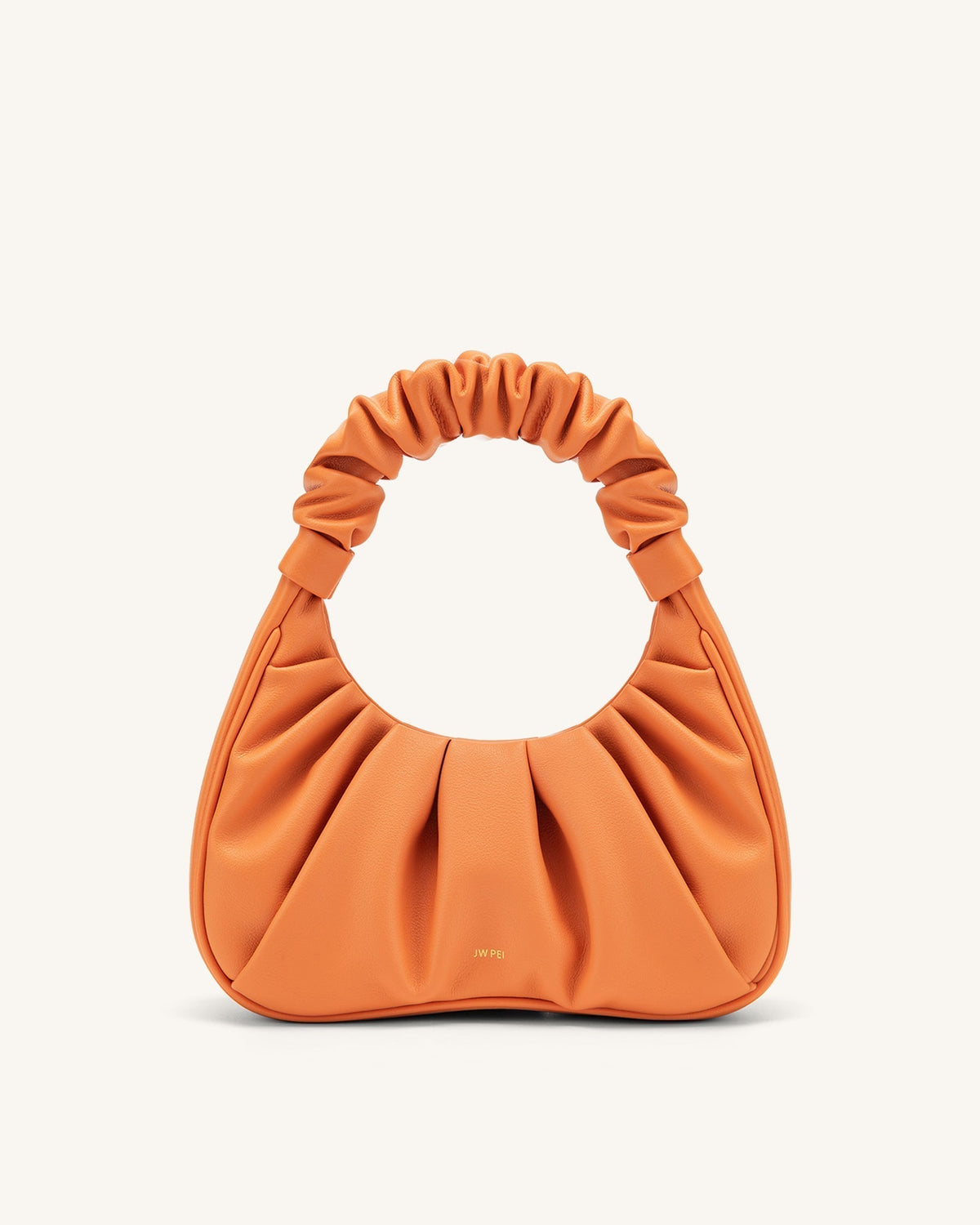 Gabbi Ruched Hobo Handbag - Orange mysite