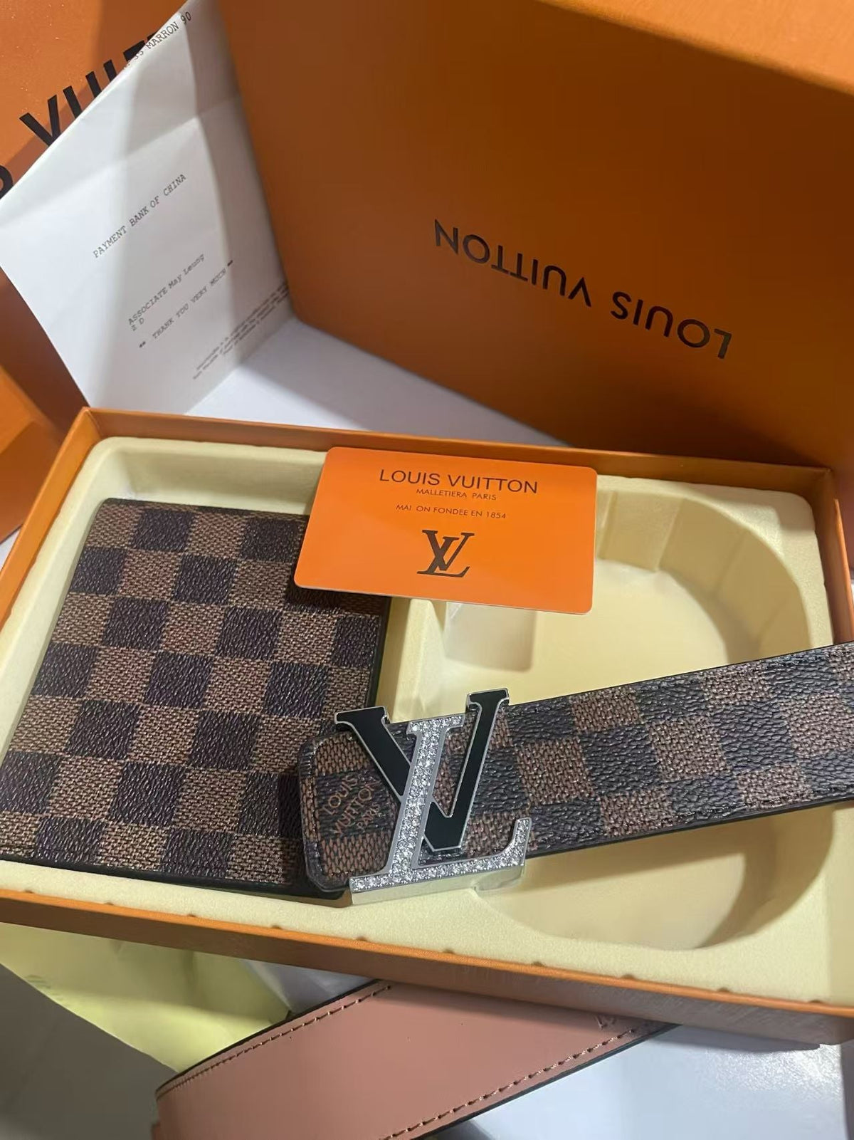 2 Set Buckle Love Belt & Wallet with Packaging mysite