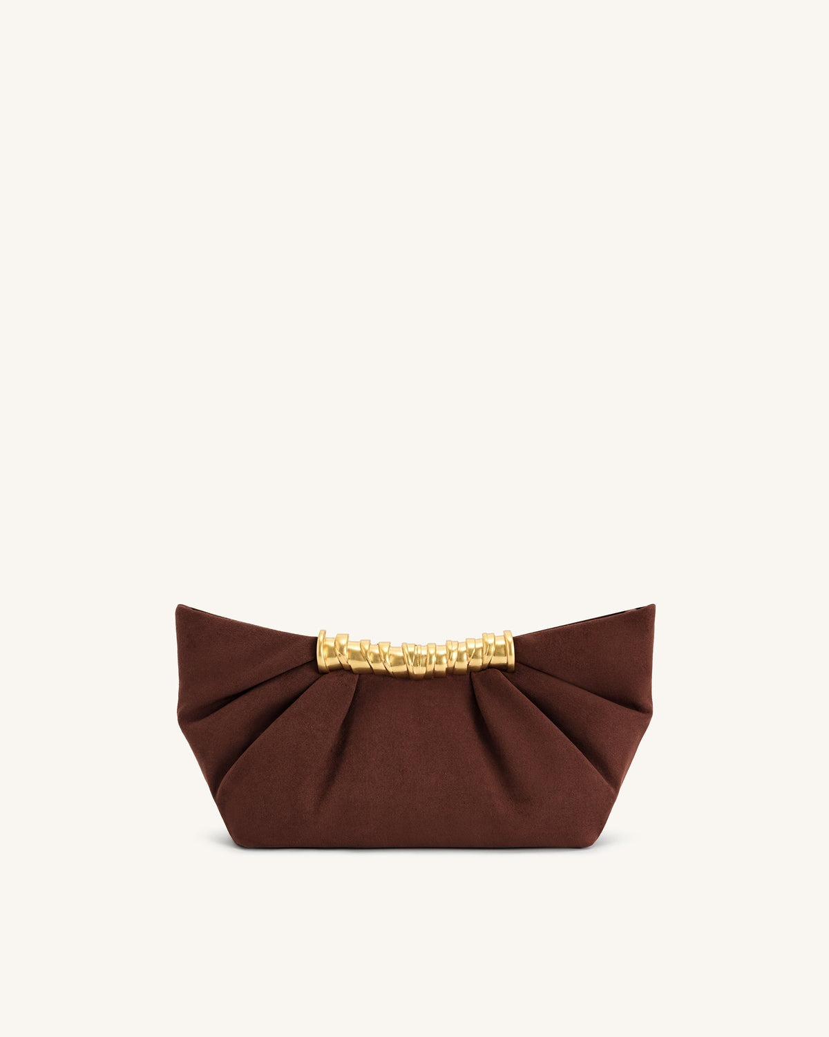 Leia Pleated Clutch - Dark Brown mysite