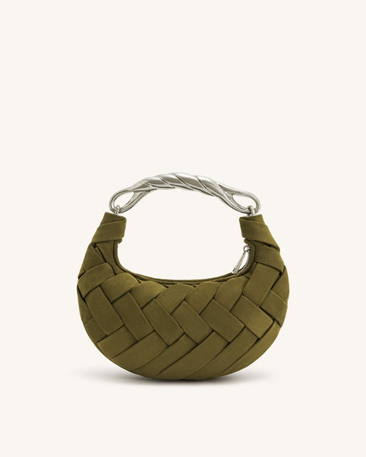 Orla Weave Handbag - Dark Olive mysite