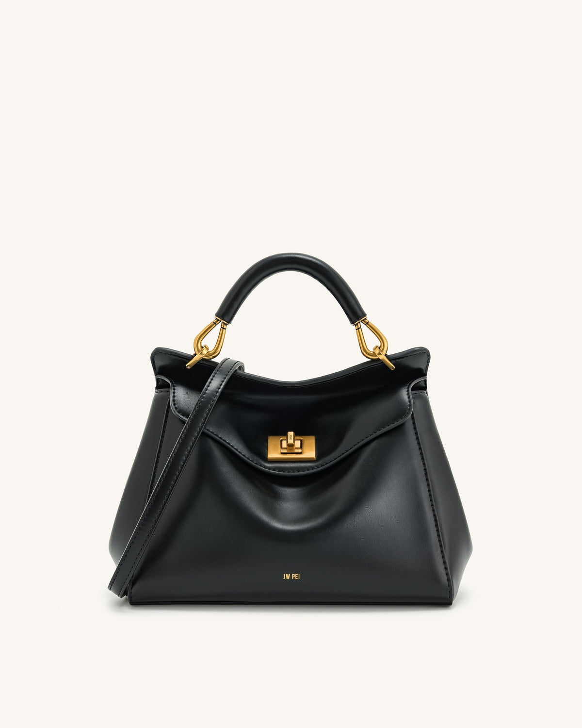 Lucia Classic Top Handbag - Black mysite