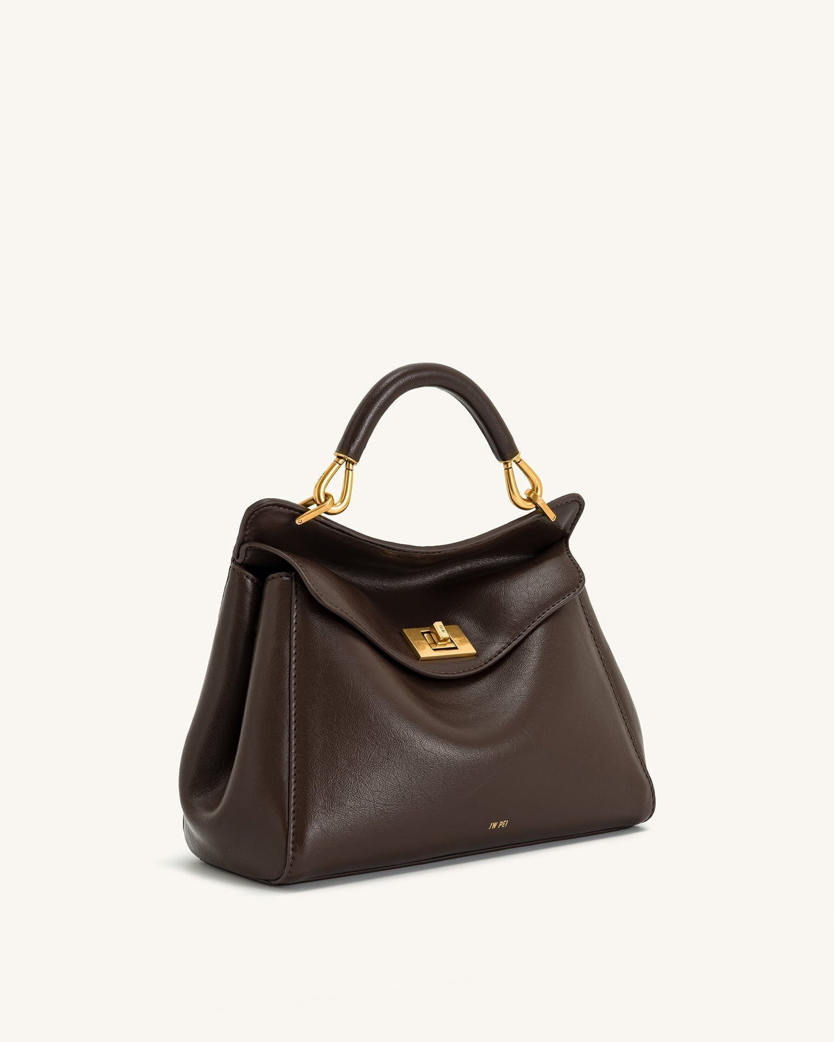 Lucia Classic Top Handbag - Dark Brown mysite