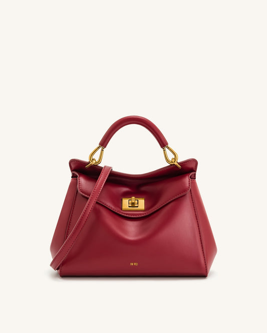 Lucia Classic Top Handbag - Claret mysite