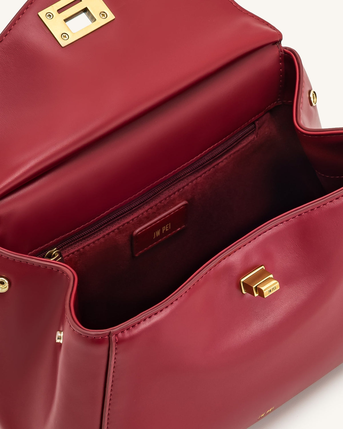 Lucia Classic Top Handbag - Claret mysite