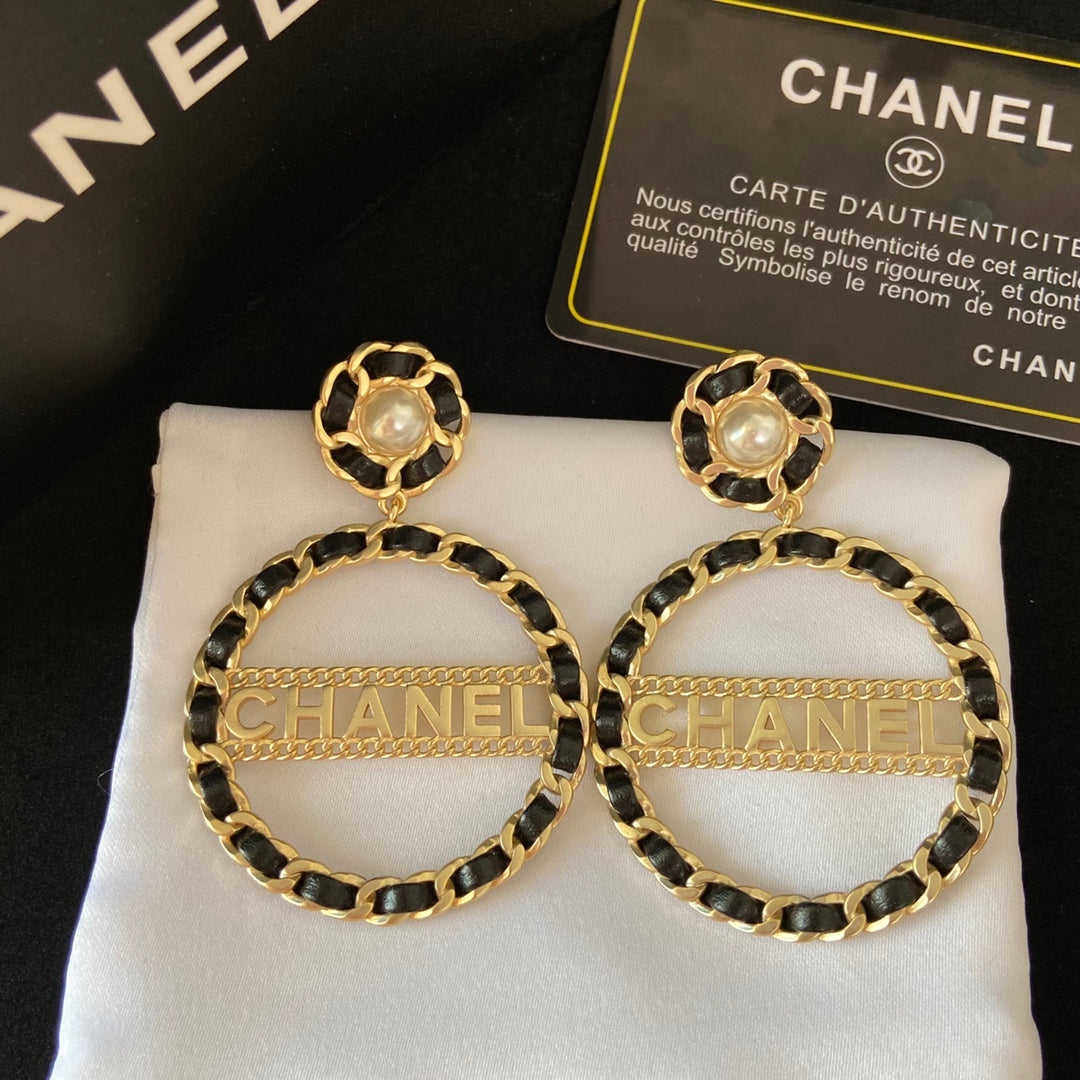 Fashion Leather Cord Large Hoop Earrings mysite
