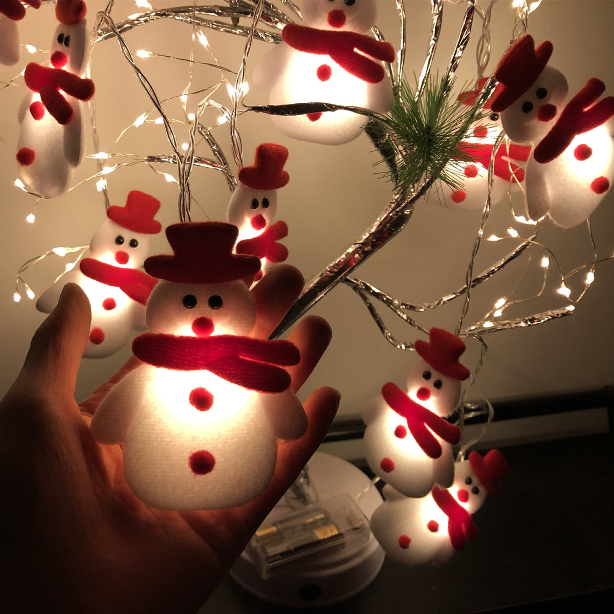 Christmas Decoration Snowman LED String Lights Garland Xmas Fairy Lights Decor For Home Navidad Christmas
