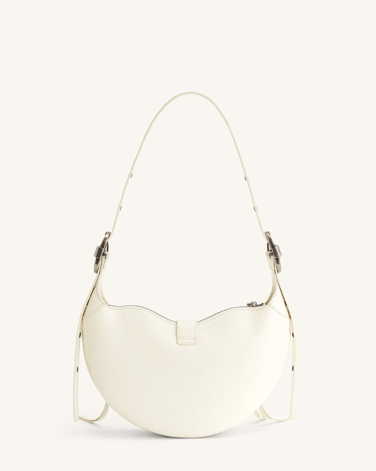 Tessa Crushed Shoulder Bag - White mysite