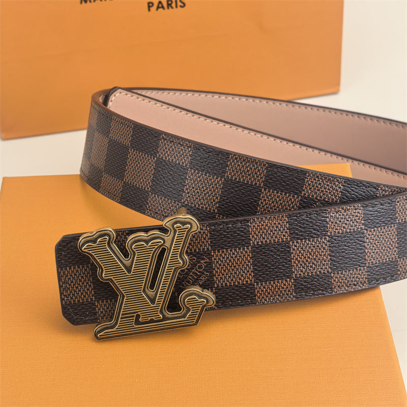 Horizontal Textured Buckle Belt (Brown Latticed) mysite