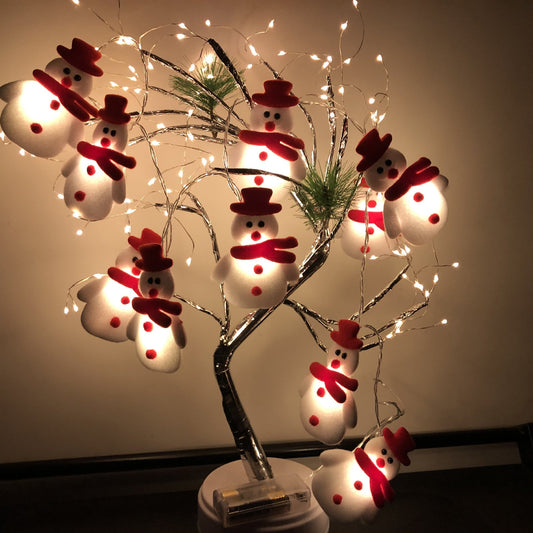 Christmas Decoration Snowman LED String Lights Garland Xmas Fairy Lights Decor For Home Navidad Christmas