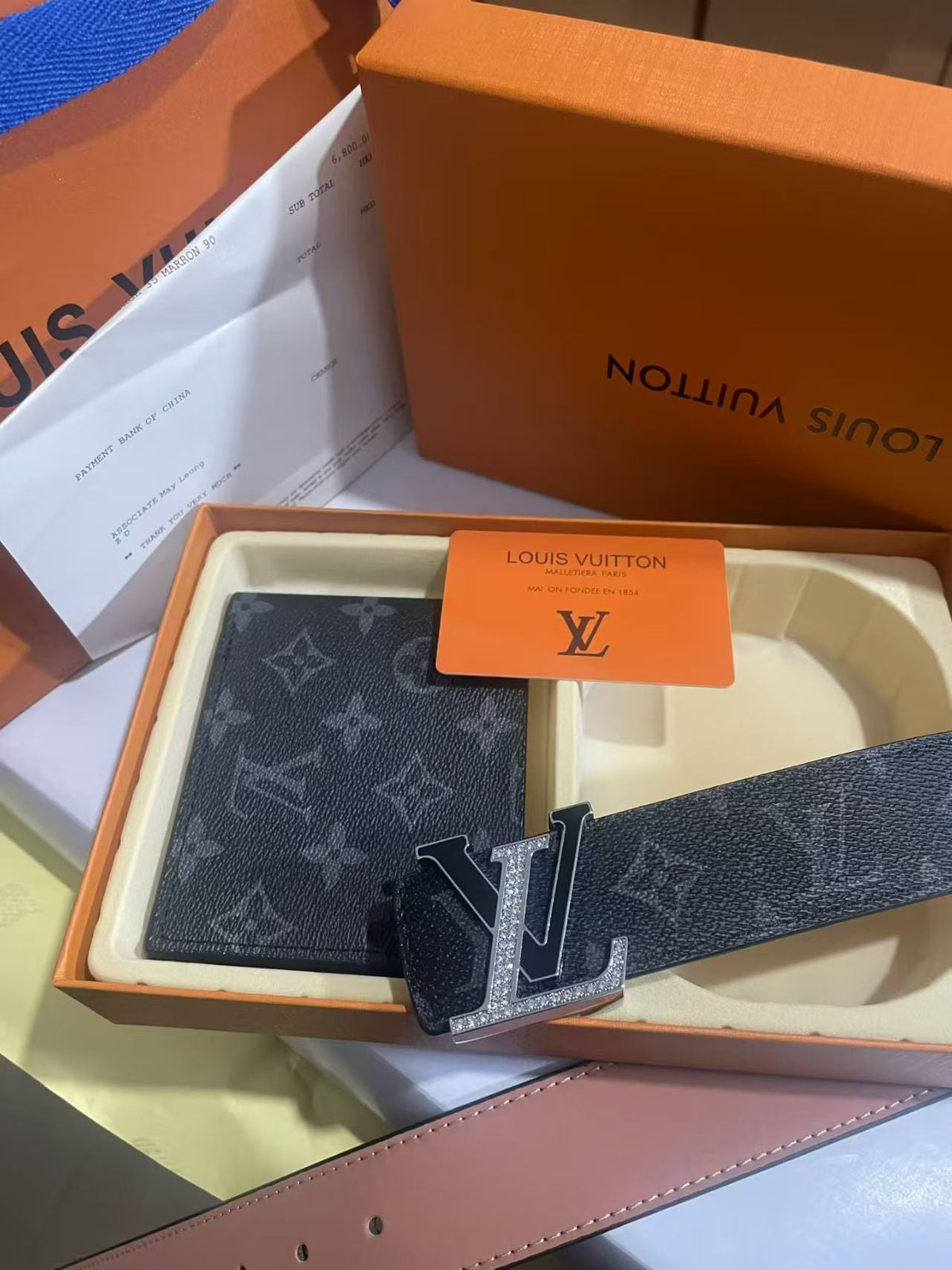 2 Set Buckle Love Belt & Wallet with Packaging mysite