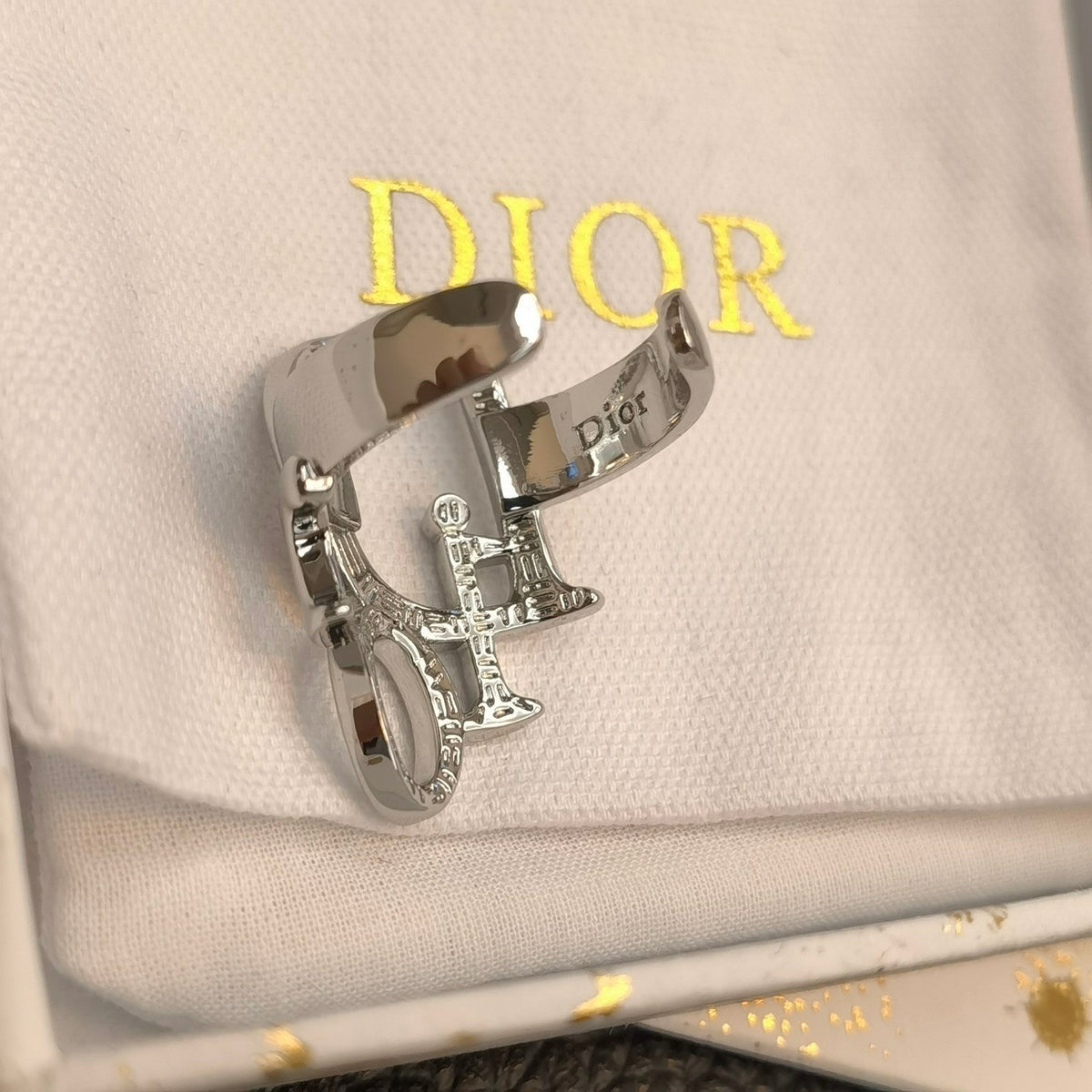 Hollow Lettering Open Ring mysite
