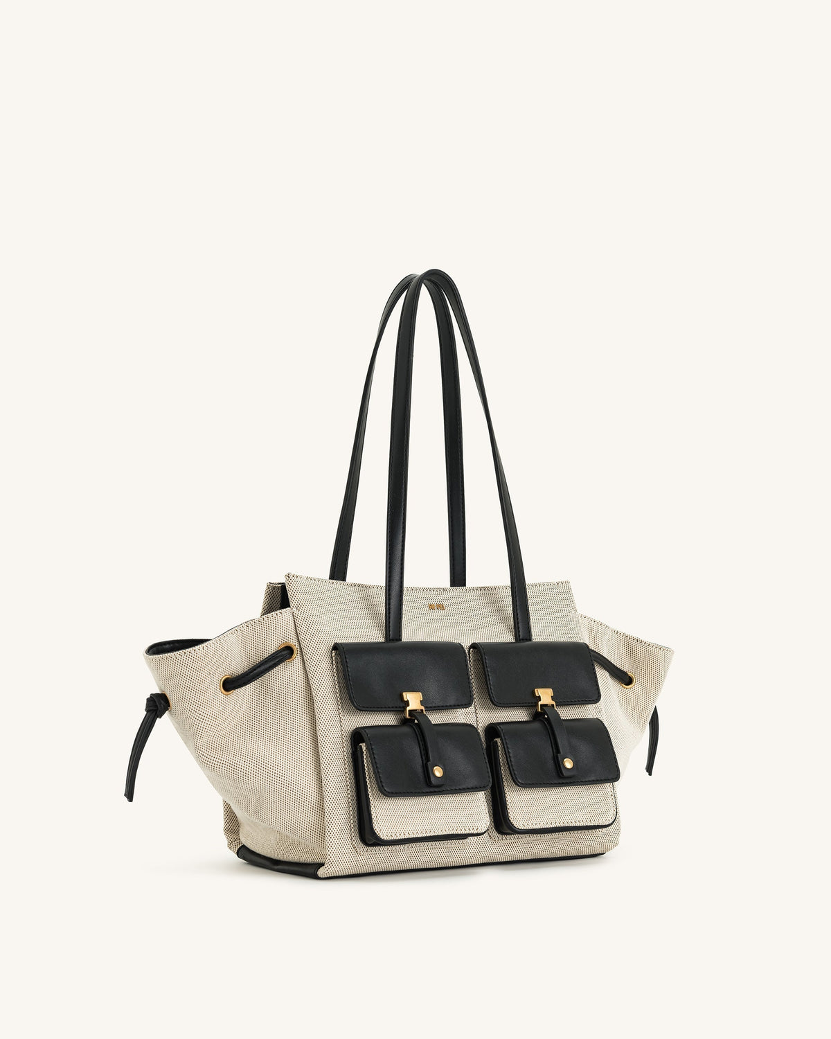 Linda Tote Bag - Black Canvas mysite