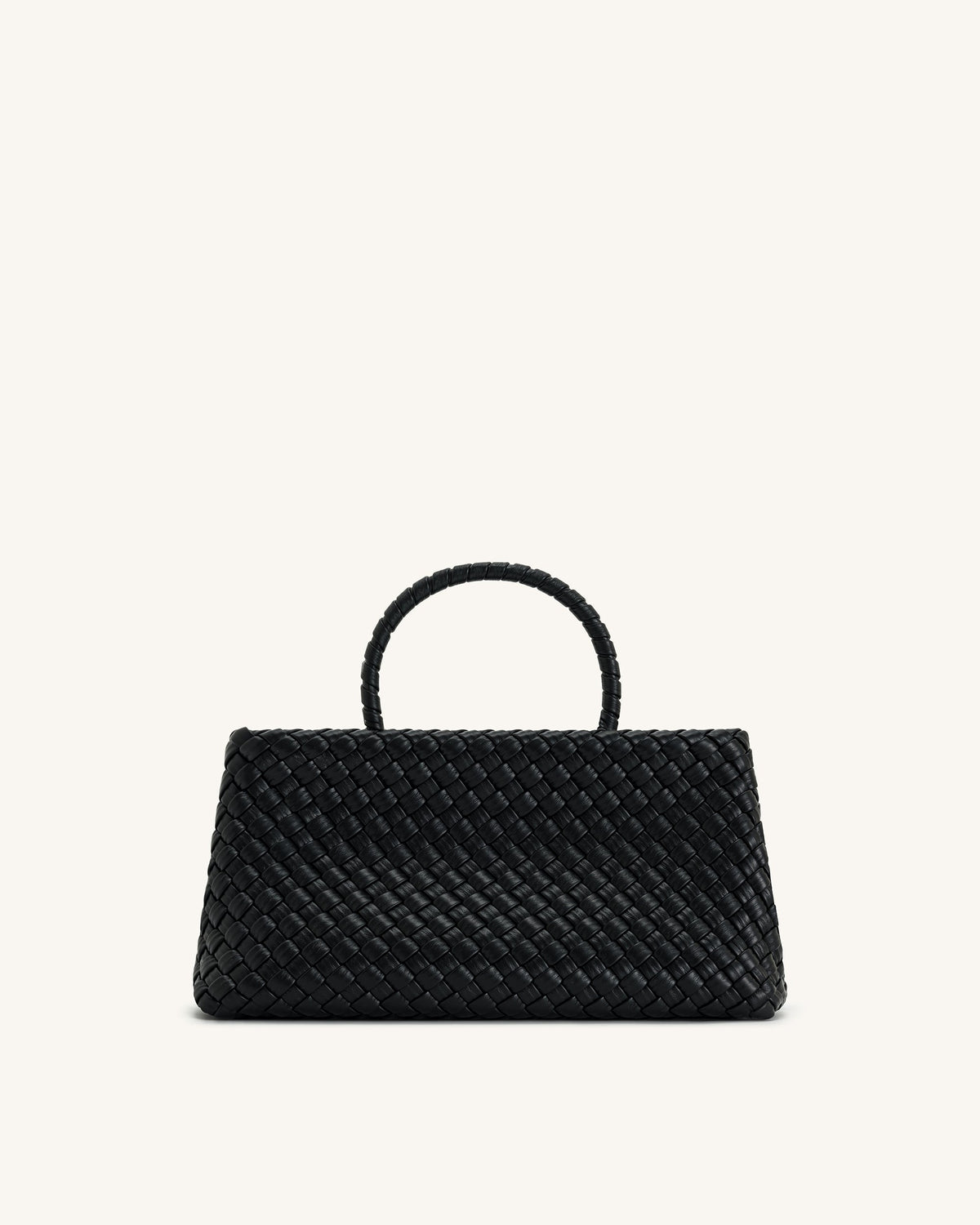 Elora Woven Tote Bag - Black mysite