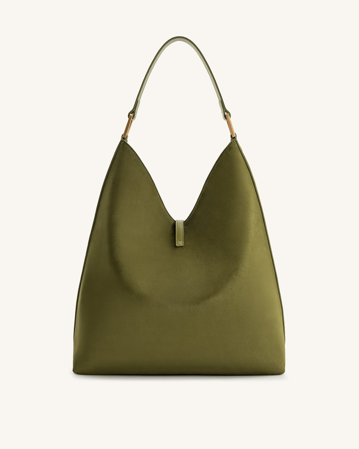 Aria Faux Suede Shoulder Bag - Dark Olive mysite