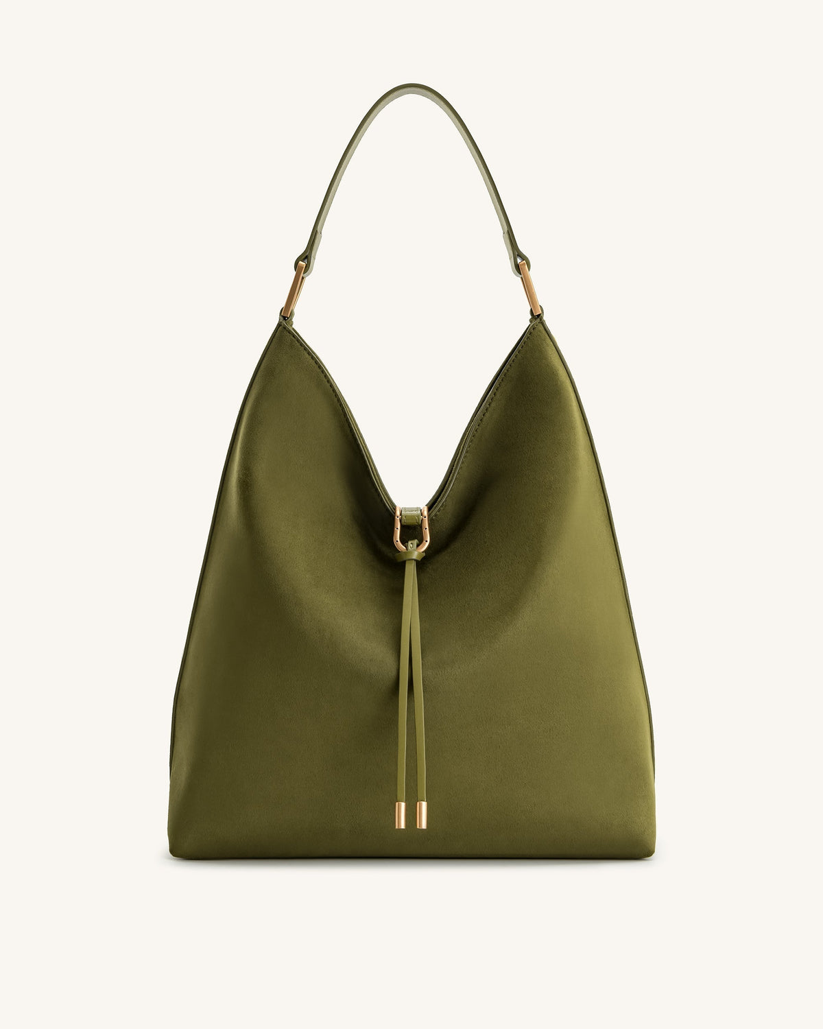 Aria Faux Suede Shoulder Bag - Dark Olive mysite