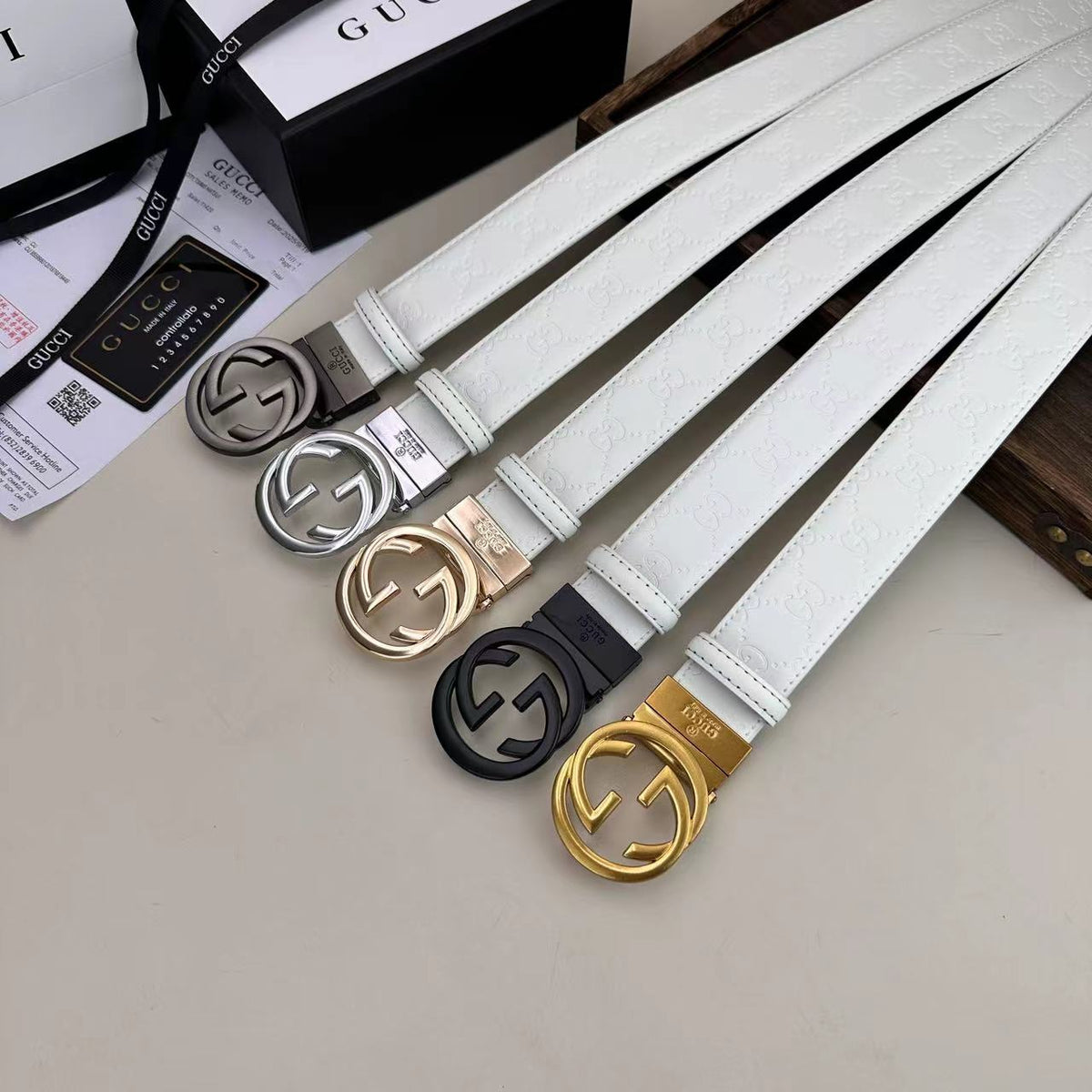 Circle Design Good Belt (White) mysite