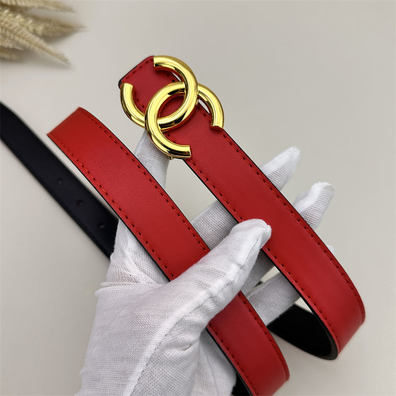 CC Women's Leather Belt (Red) mysite