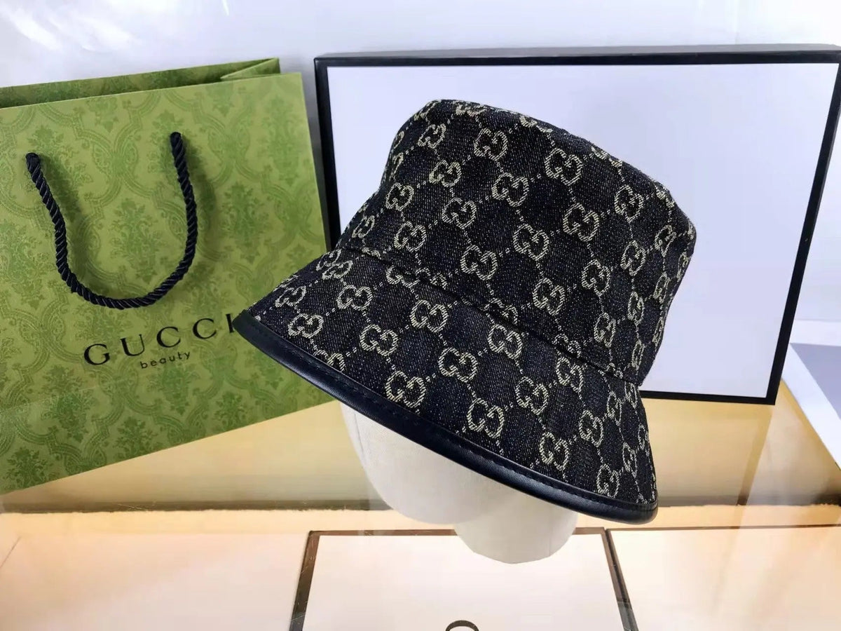 Classic GG Monogram Premium Denim Bucket Hat for Men & Women-s2 mysite
