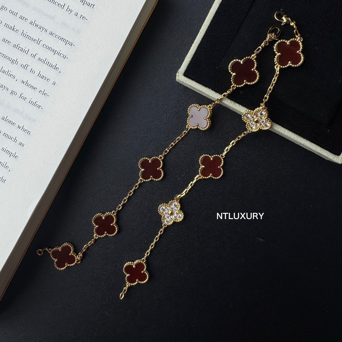 Shell Girl & Shining Leaves Bracelet (Red) mysite