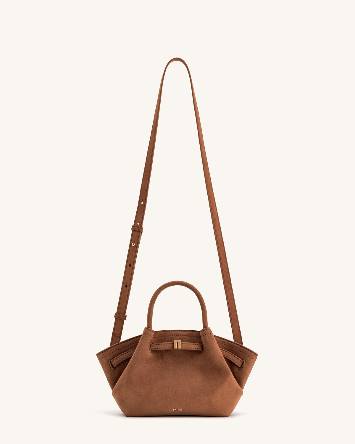 Hana Mini Faux Suede Tote Bag - Brown mysite