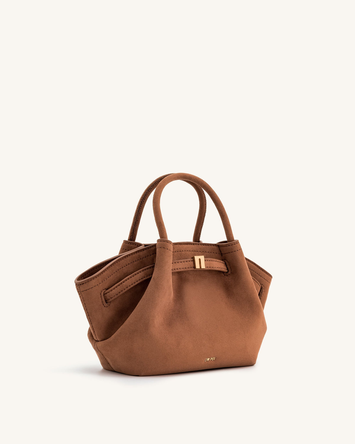 Hana Mini Faux Suede Tote Bag - Brown mysite