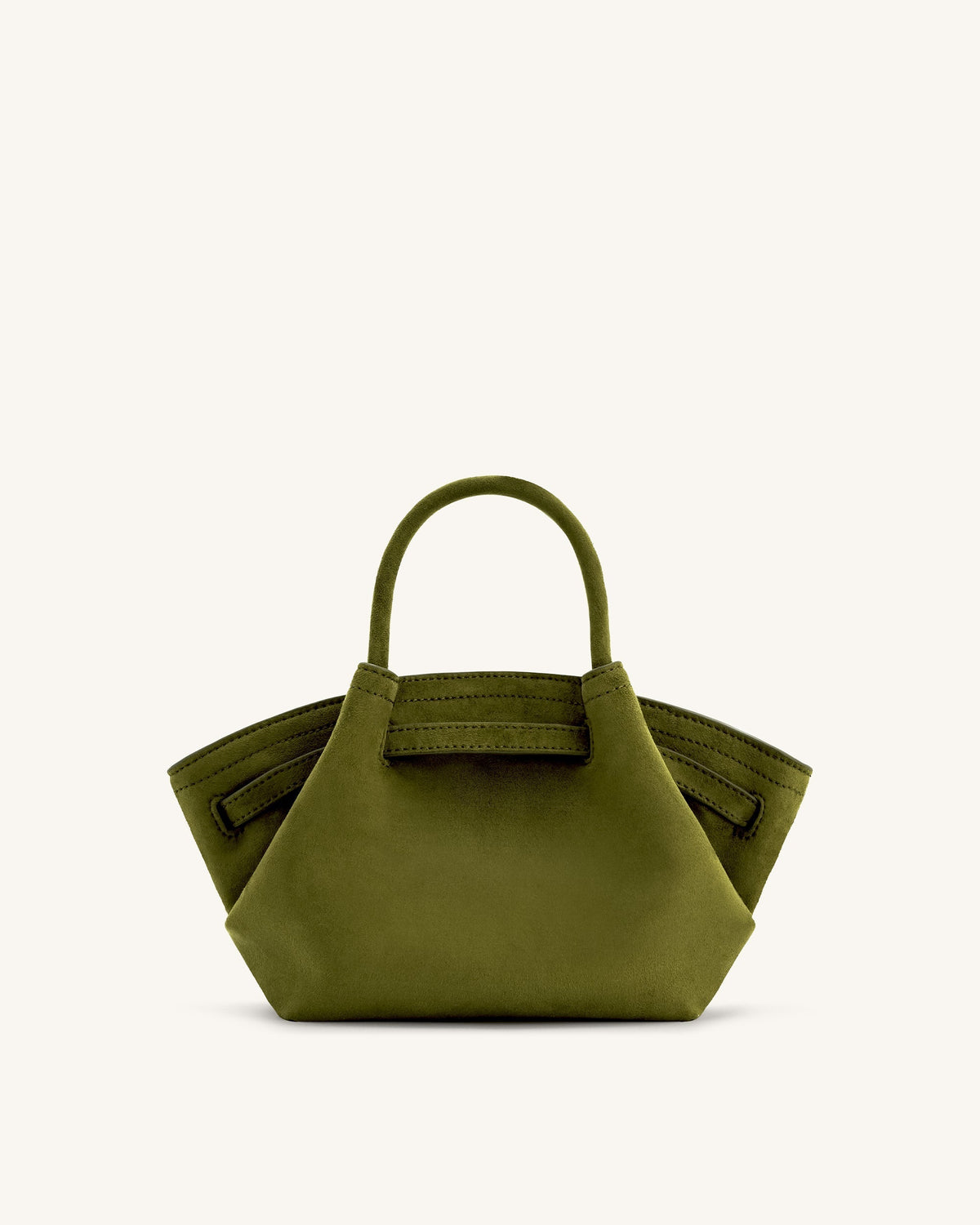 Hana Mini Faux Suede Tote Bag - Dark Olive mysite