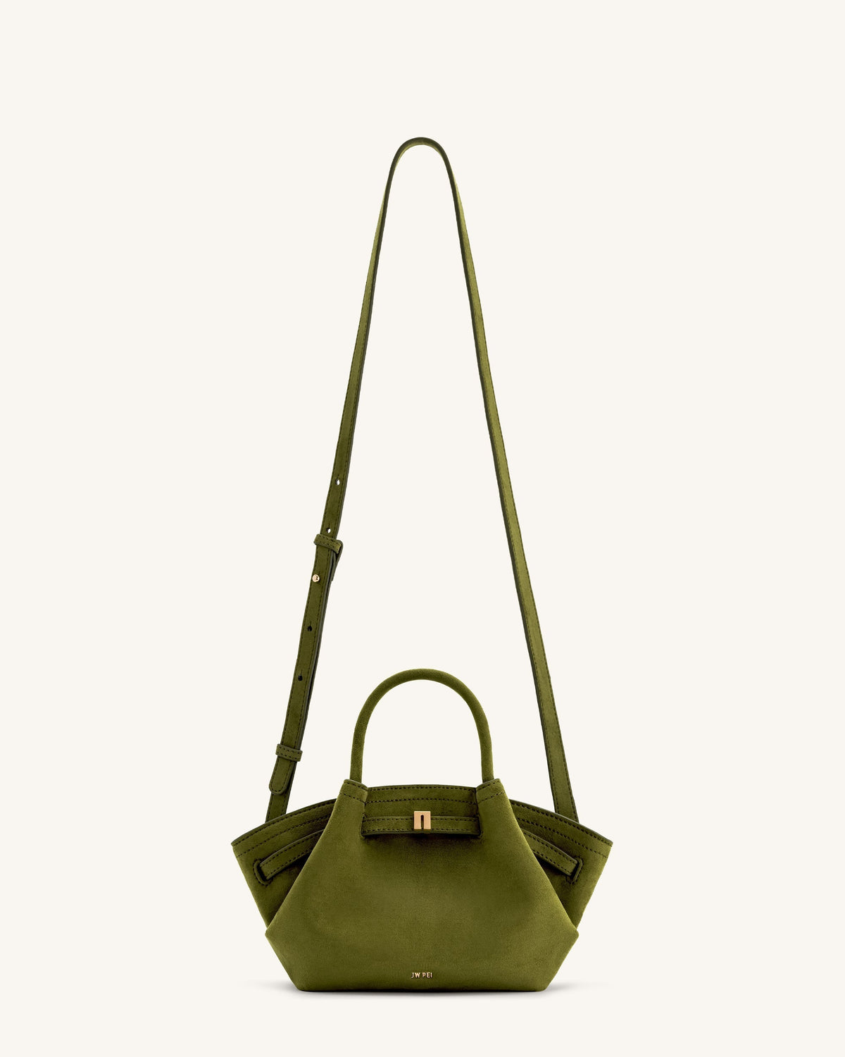 Hana Mini Faux Suede Tote Bag - Dark Olive mysite