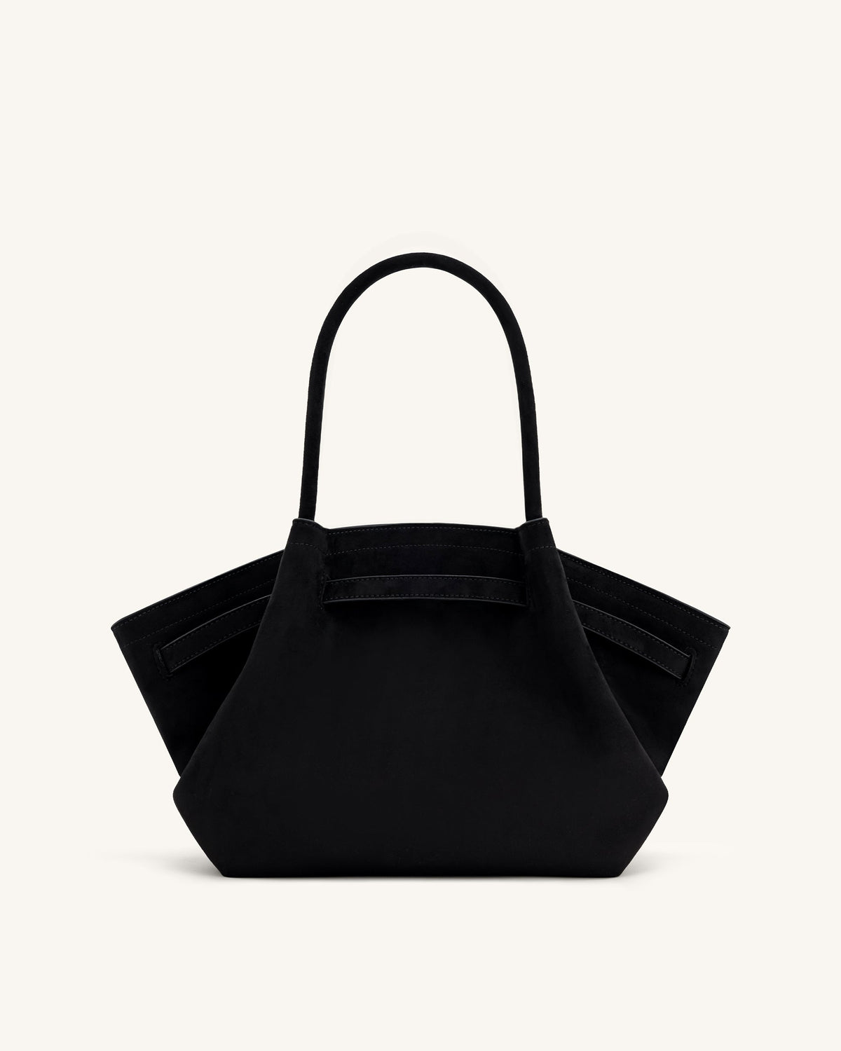 Hana Medium Faux Suede Tote Bag - Black mysite