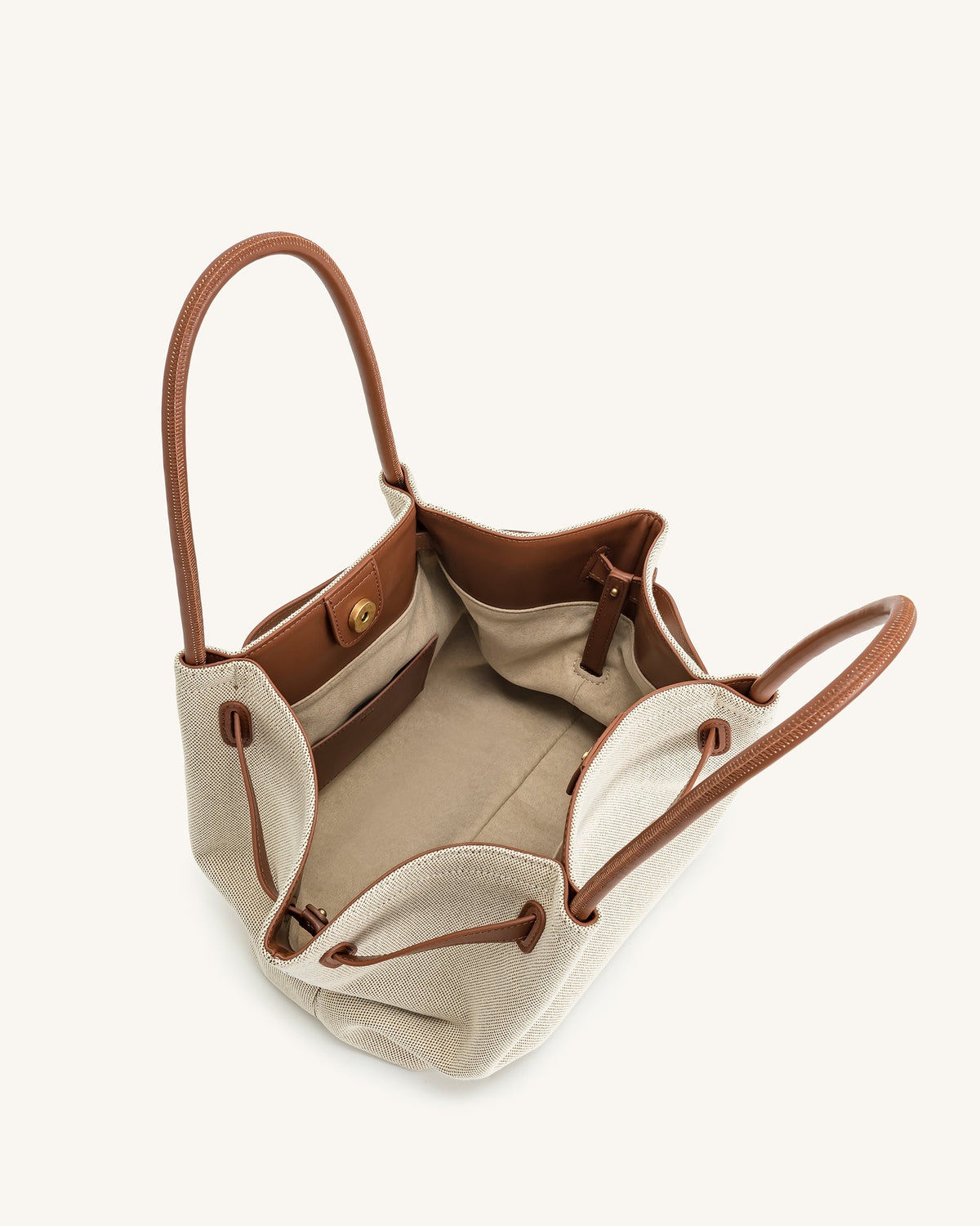 Hana Medium Tote Bag - Brown Canvas mysite