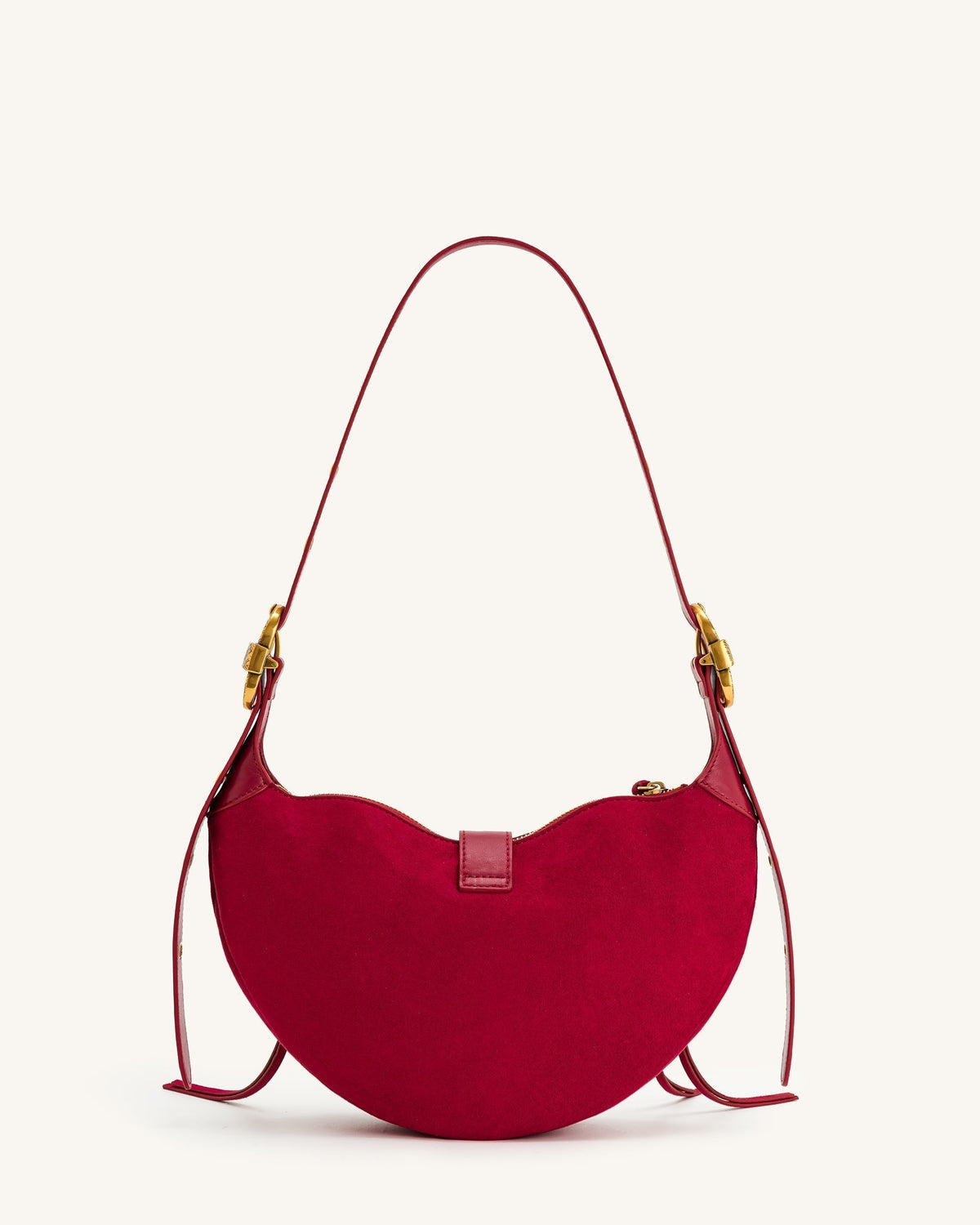 Tessa Suede Shoulder Bag - Deep Magenta mysite