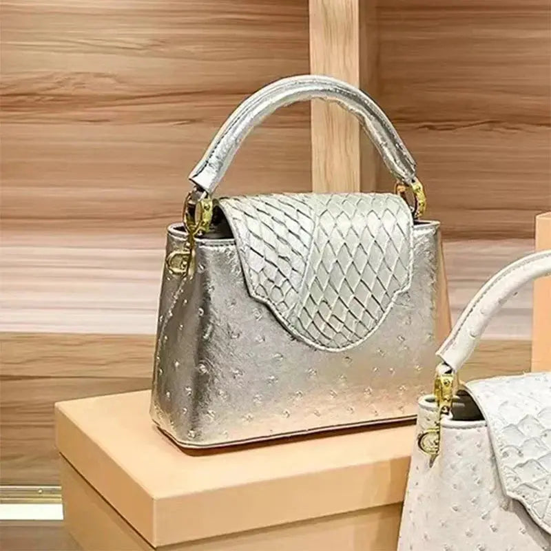 Luxury High-End Handbag -  Spring Fashion Ostrich Pattern Crossbody Shoulder Bag-18 mysite