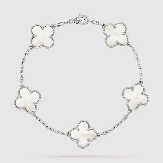 SILVER MOP 5 MOTIF BRACELET mysite