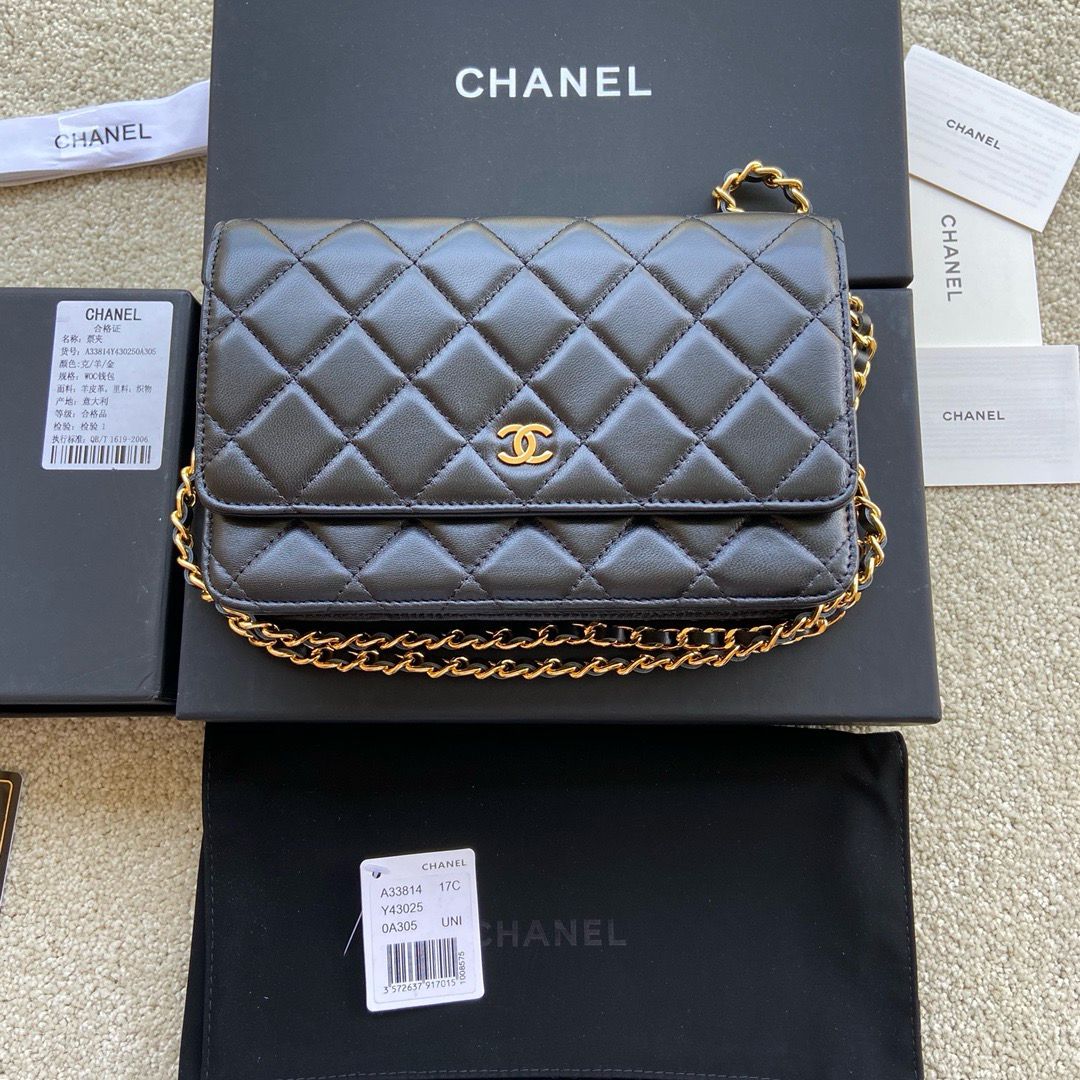 CC Classic WOC Lambskin Black mysite