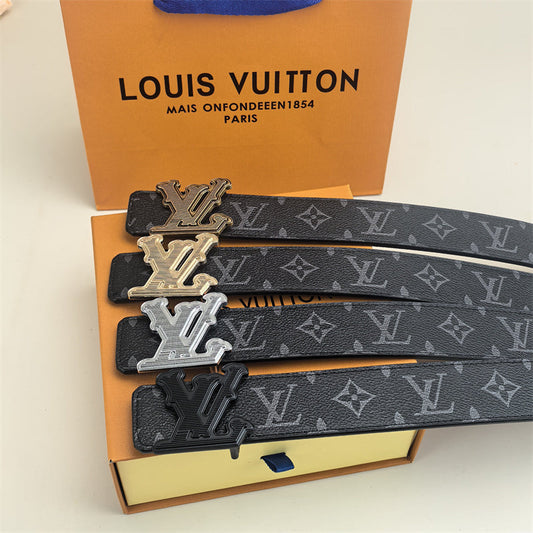 Horizontal Textured Buckle Belt (Black Pattern) mysite