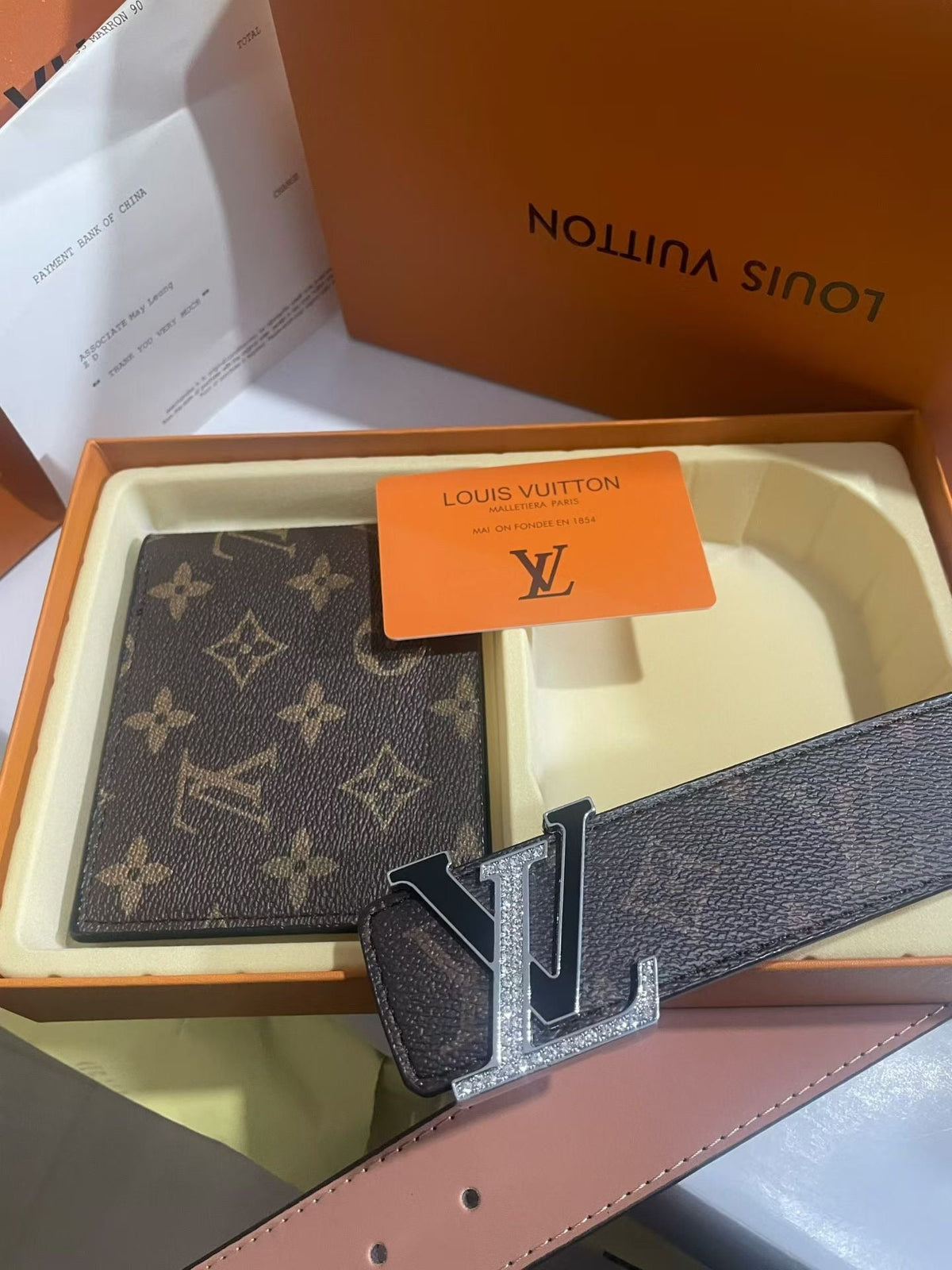 2 Set Buckle Love Belt & Wallet with Packaging mysite