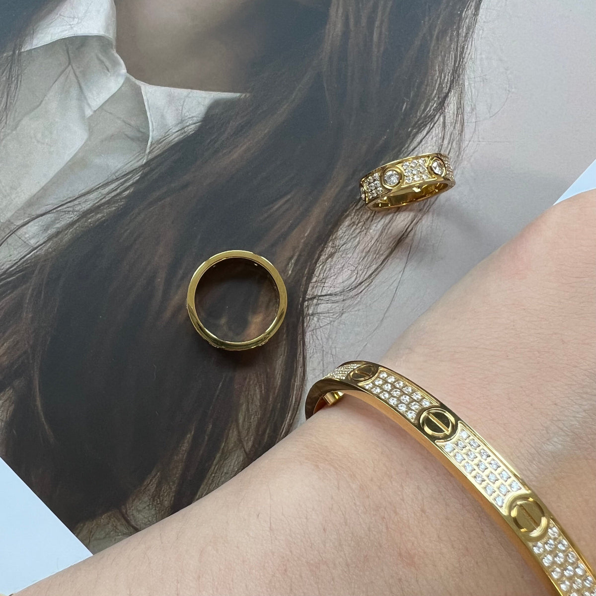 Gold Diamond Love Ring mysite