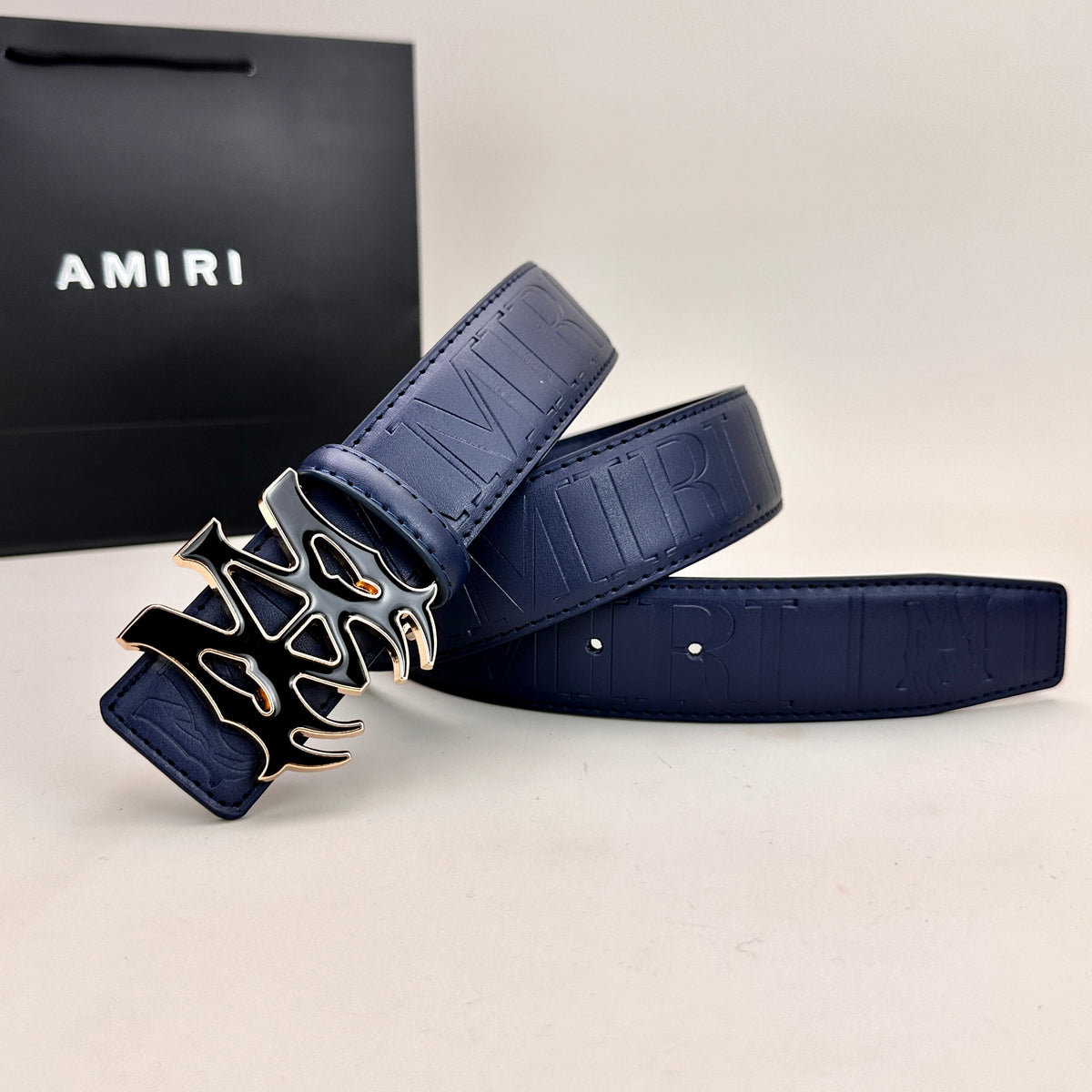 Classic AM Belt (Black & Gold Buckle) mysite